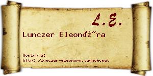 Lunczer Eleonóra névjegykártya